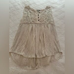 tan/ cream lucky brand top, size medium but could also fit a small